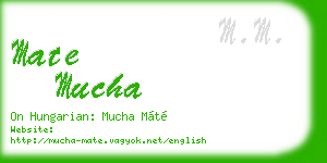 mate mucha business card