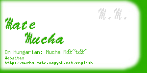 mate mucha business card